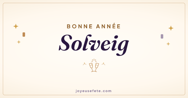 Image « Bonne année Solveig » au format large