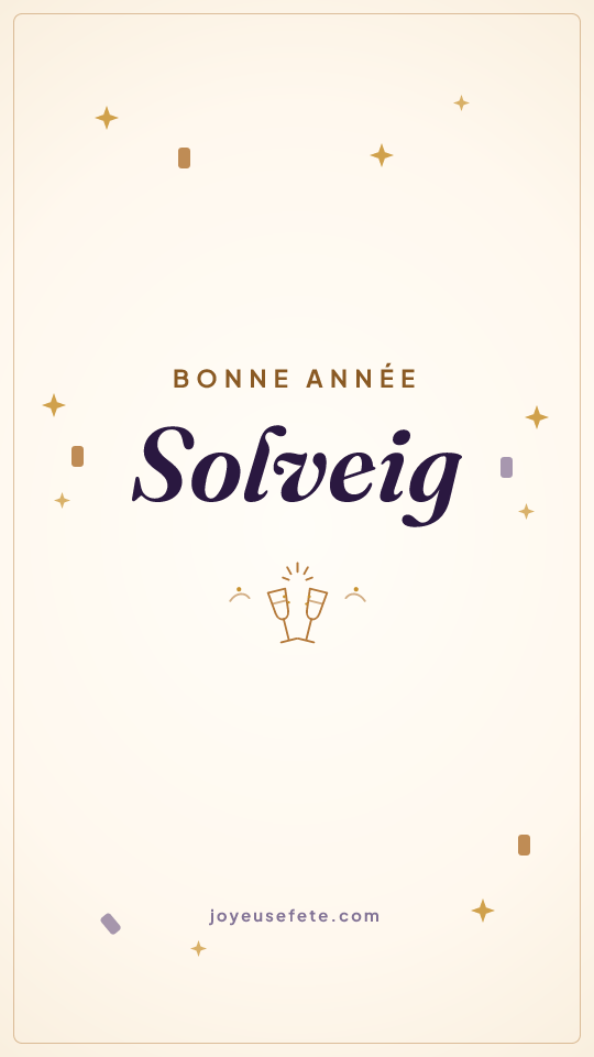 Image « Bonne année Solveig » au format story