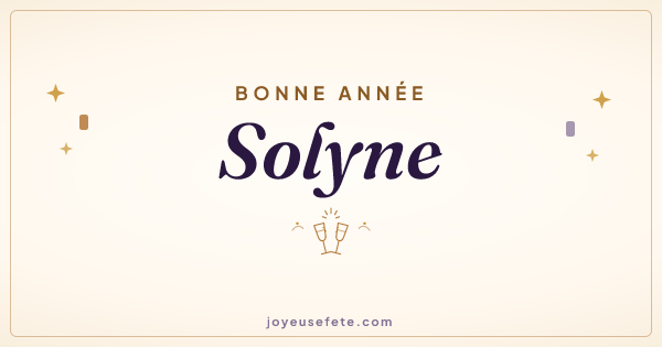 Image « Bonne année Solyne » au format large