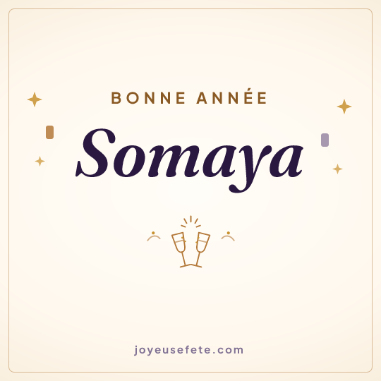 Image carrée « Bonne année Somaya » pour WhatsApp