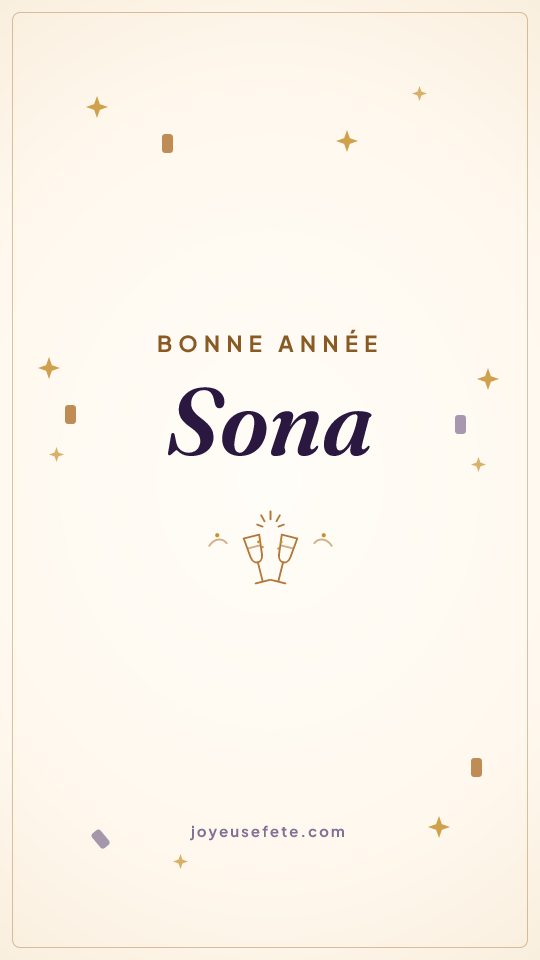 Image « Bonne année Sona » au format story