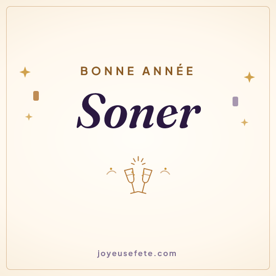 Image carrée « Bonne année Soner » pour WhatsApp