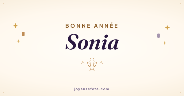 Image « Bonne année Sonia » au format large