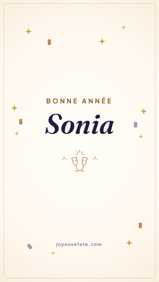 Image « Bonne année Sonia » au format story