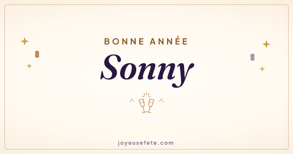 Image « Bonne année Sonny » au format large