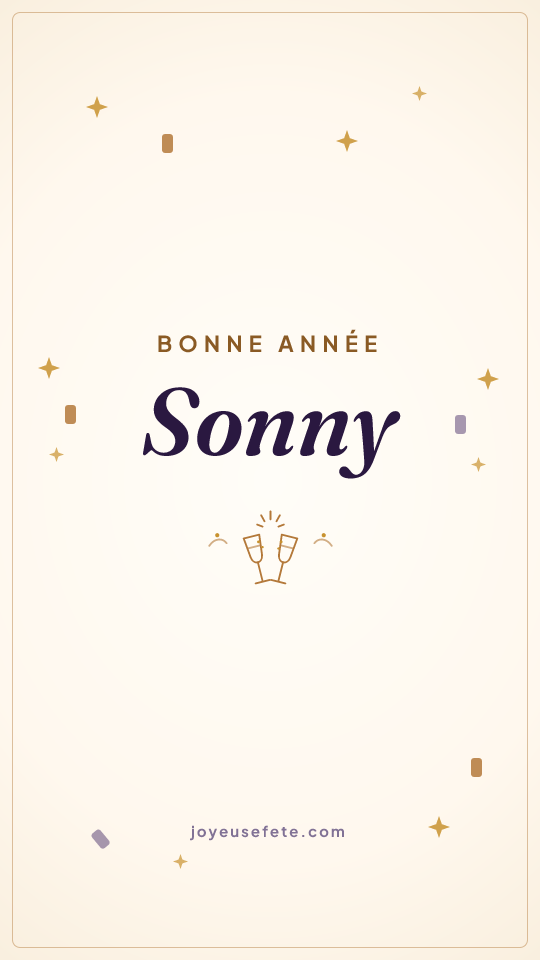 Image « Bonne année Sonny » au format story
