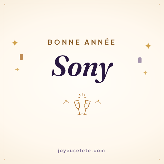 Image carrée « Bonne année Sony » pour WhatsApp