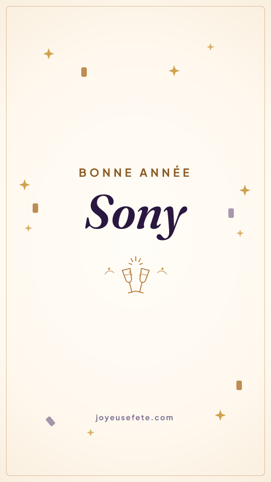 Image « Bonne année Sony » au format story