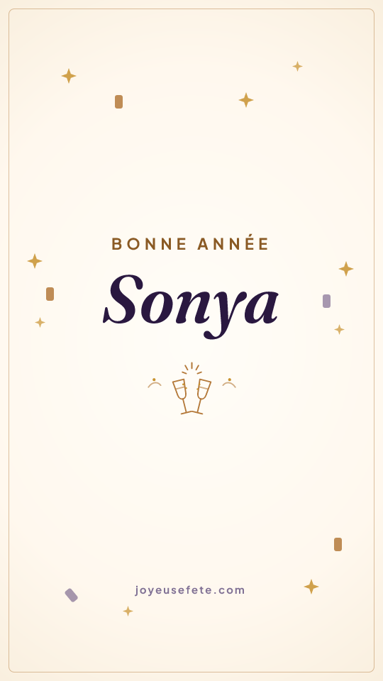 Image « Bonne année Sonya » au format story