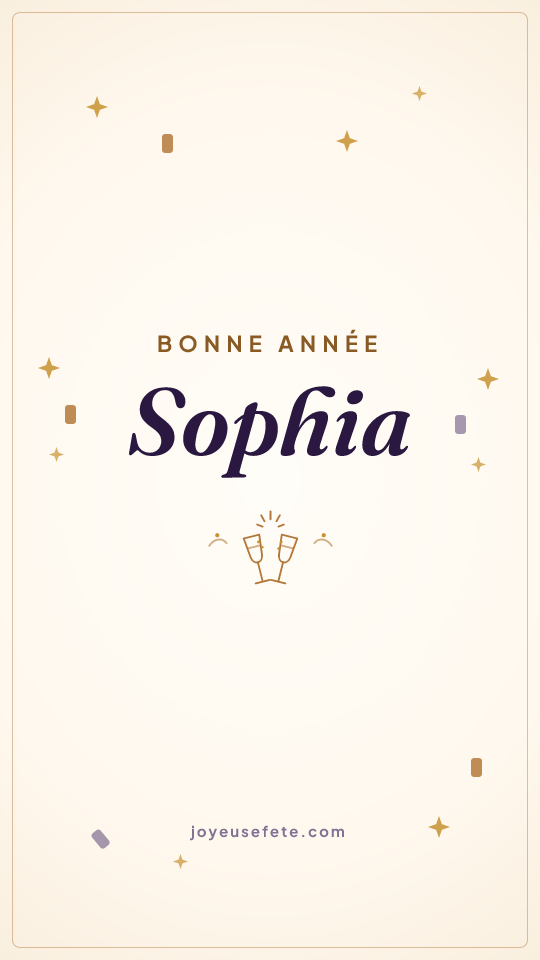 Image « Bonne année Sophia » au format story
