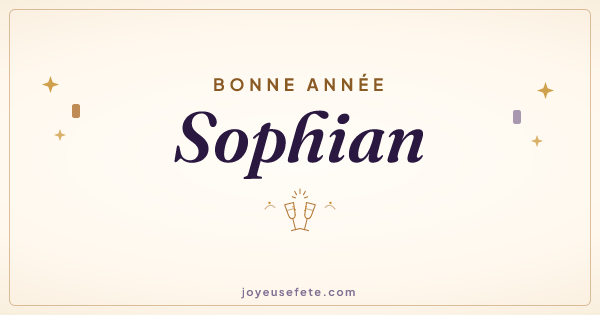 Image « Bonne année Sophian » au format large
