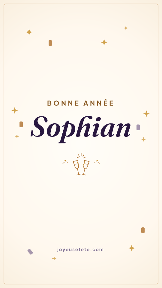 Image « Bonne année Sophian » au format story