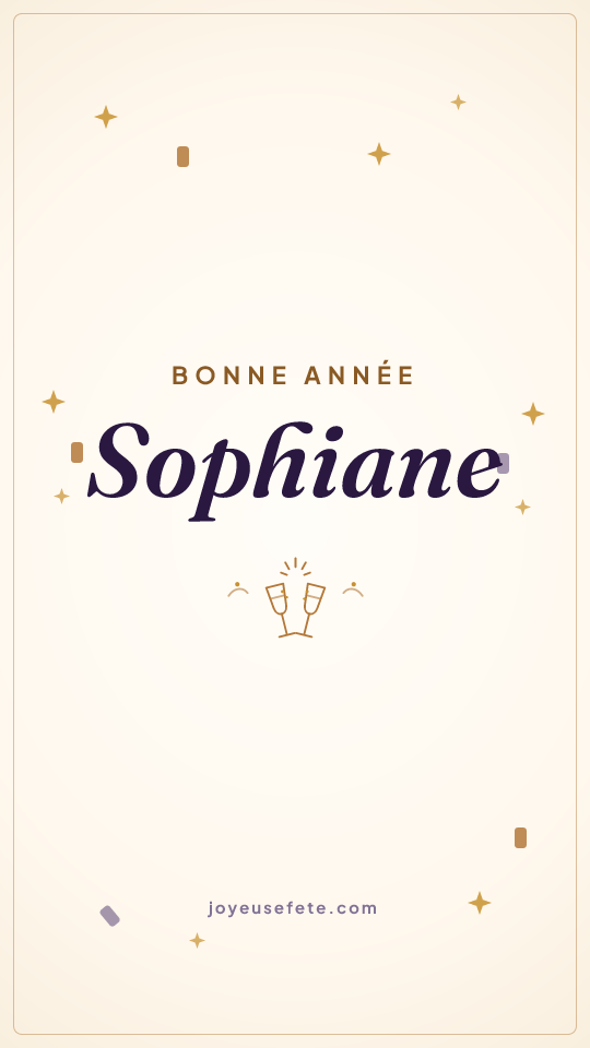 Image « Bonne année Sophiane » au format story