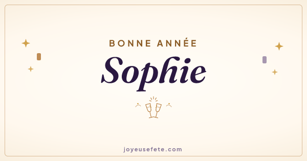 Image « Bonne année Sophie » au format large