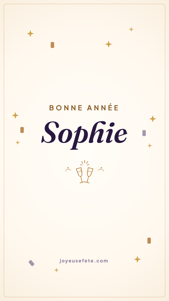 Image « Bonne année Sophie » au format story
