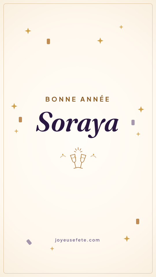 Image « Bonne année Soraya » au format story
