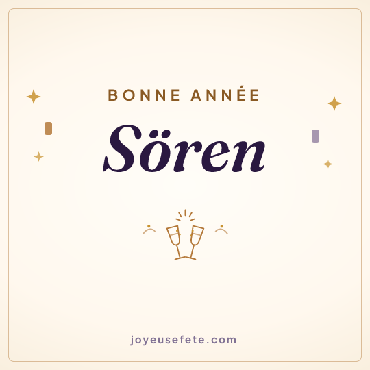 Image carrée « Bonne année Sören » pour WhatsApp