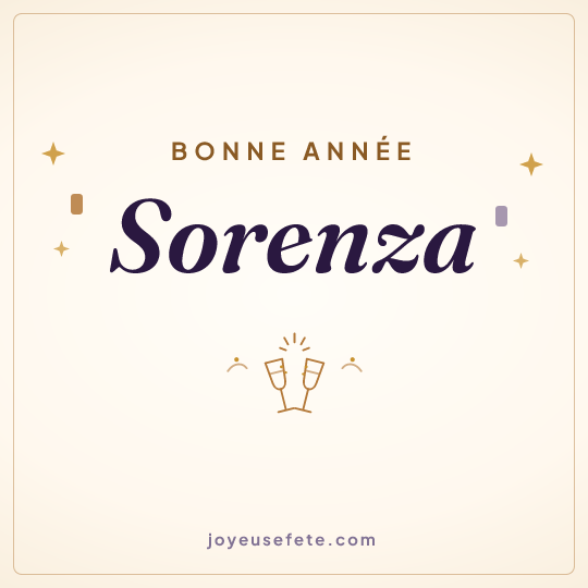 Image carrée « Bonne année Sorenza » pour WhatsApp