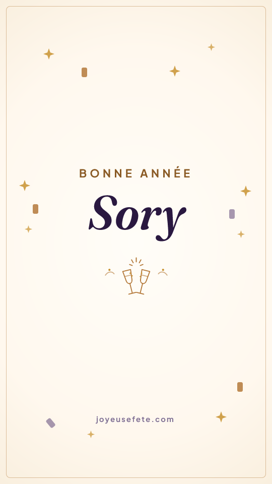 Image « Bonne année Sory » au format story