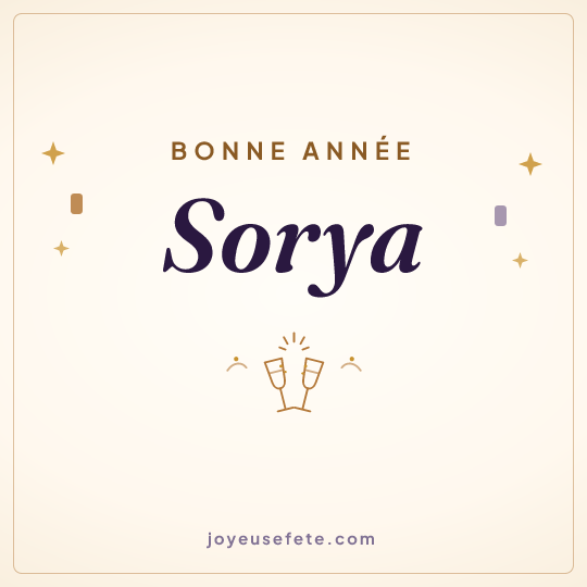 Image carrée « Bonne année Sorya » pour WhatsApp
