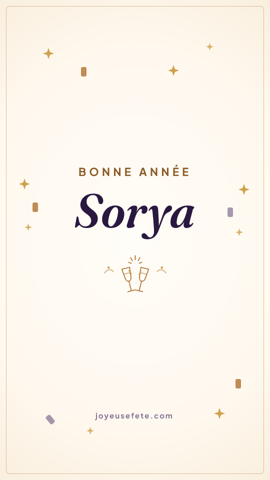 Image « Bonne année Sorya » au format story