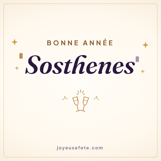 Image carrée « Bonne année Sosthenes » pour WhatsApp