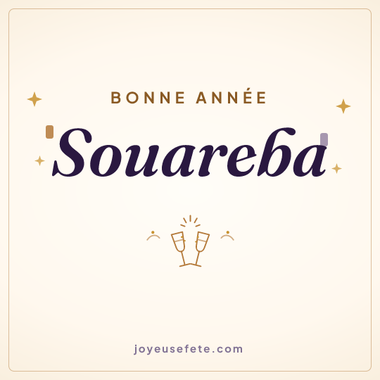 Image carrée « Bonne année Souareba » pour WhatsApp