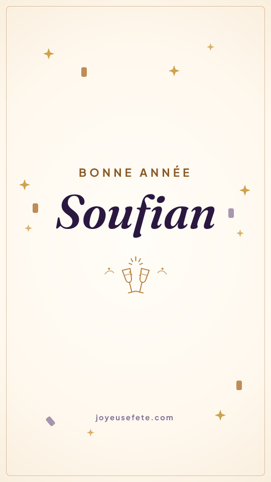 Image « Bonne année Soufian » au format story