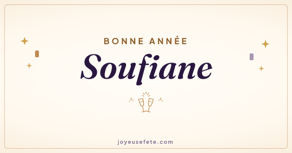 Image « Bonne année Soufiane » au format large