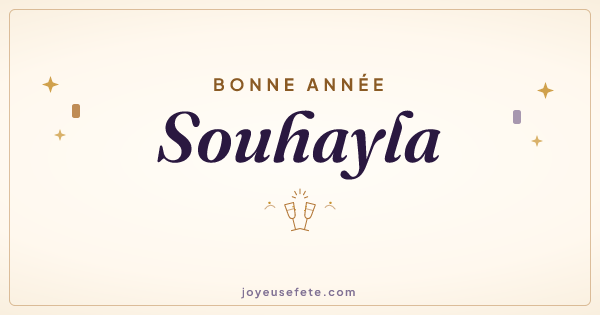 Image « Bonne année Souhayla » au format large