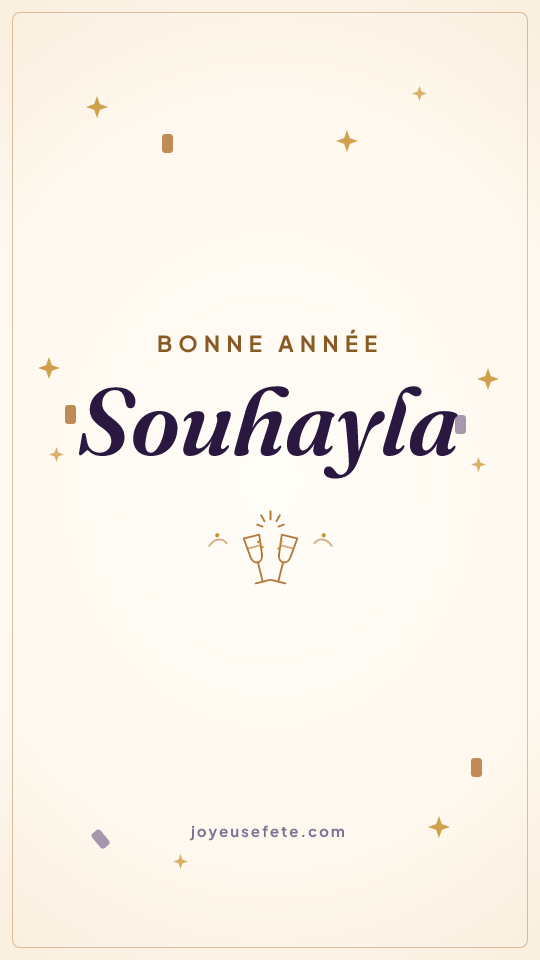 Image « Bonne année Souhayla » au format story