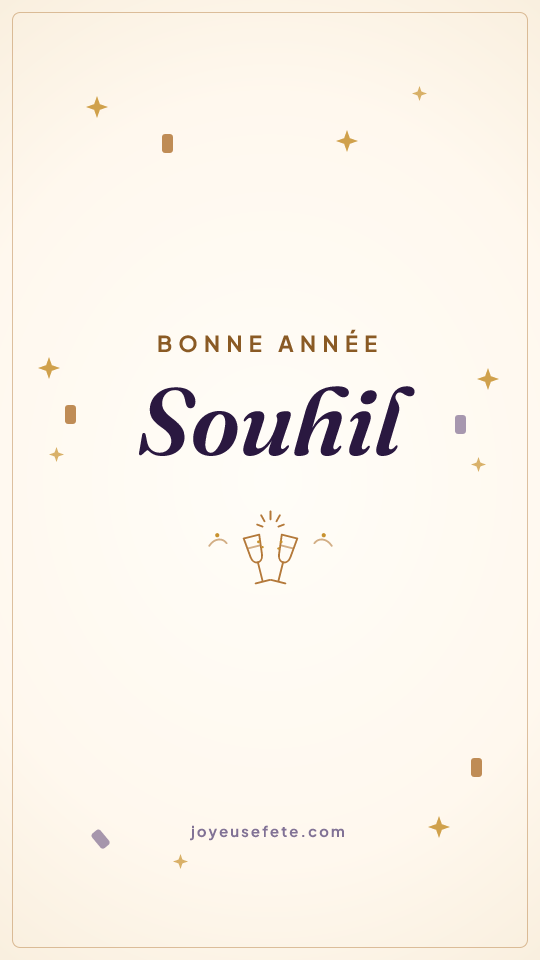Image « Bonne année Souhil » au format story
