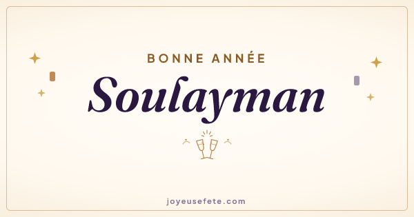 Image « Bonne année Soulayman » au format large