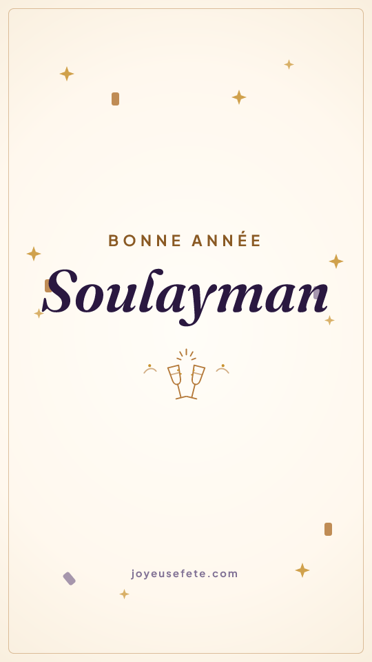 Image « Bonne année Soulayman » au format story