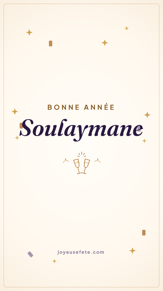 Image « Bonne année Soulaymane » au format story