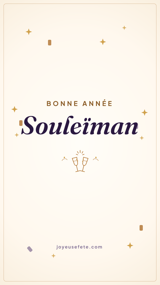 Image « Bonne année Souleïman » au format story