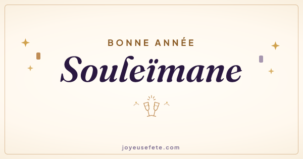 Image « Bonne année Souleïmane » au format large
