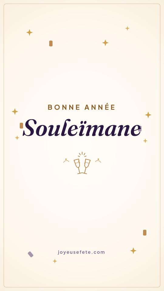 Image « Bonne année Souleïmane » au format story