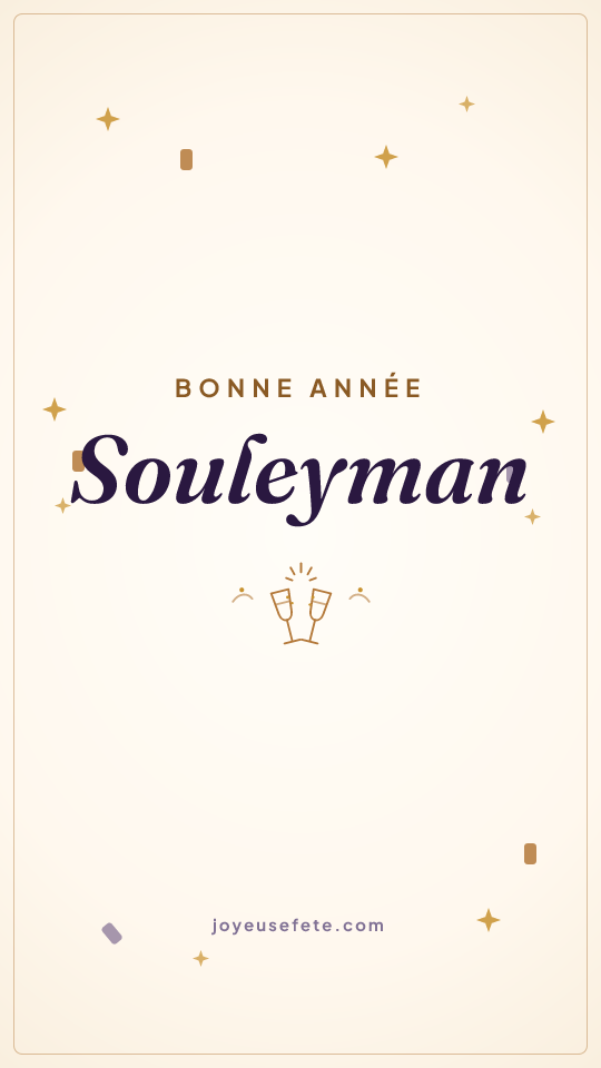 Image « Bonne année Souleyman » au format story
