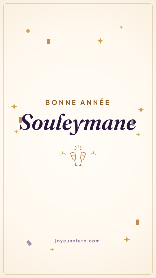 Image « Bonne année Souleymane » au format story