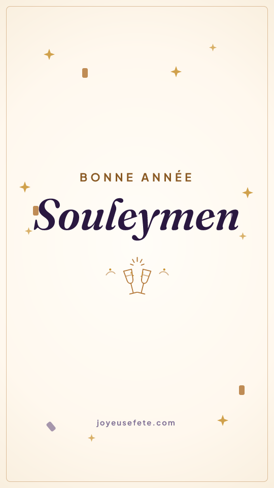 Image « Bonne année Souleymen » au format story