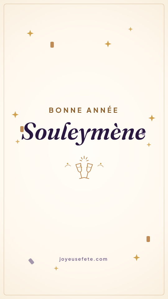 Image « Bonne année Souleymène » au format story