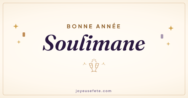 Image « Bonne année Soulimane » au format large