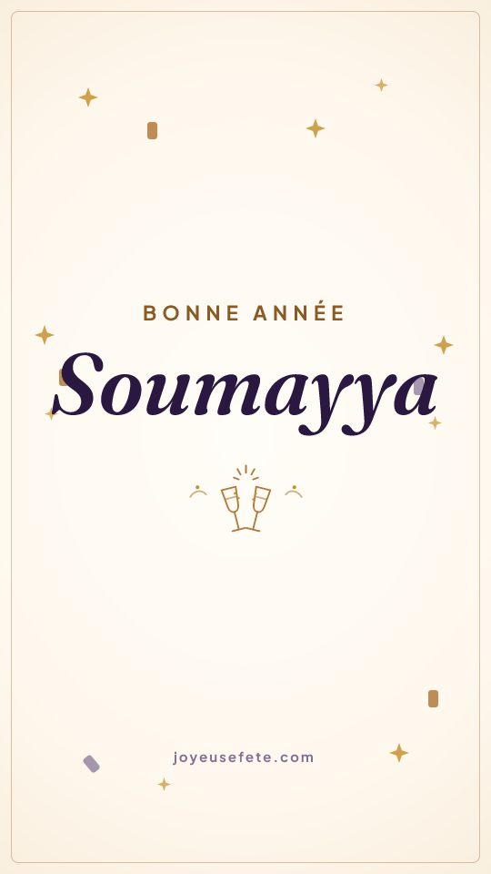 Image « Bonne année Soumayya » au format story