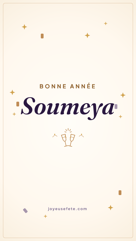 Image « Bonne année Soumeya » au format story