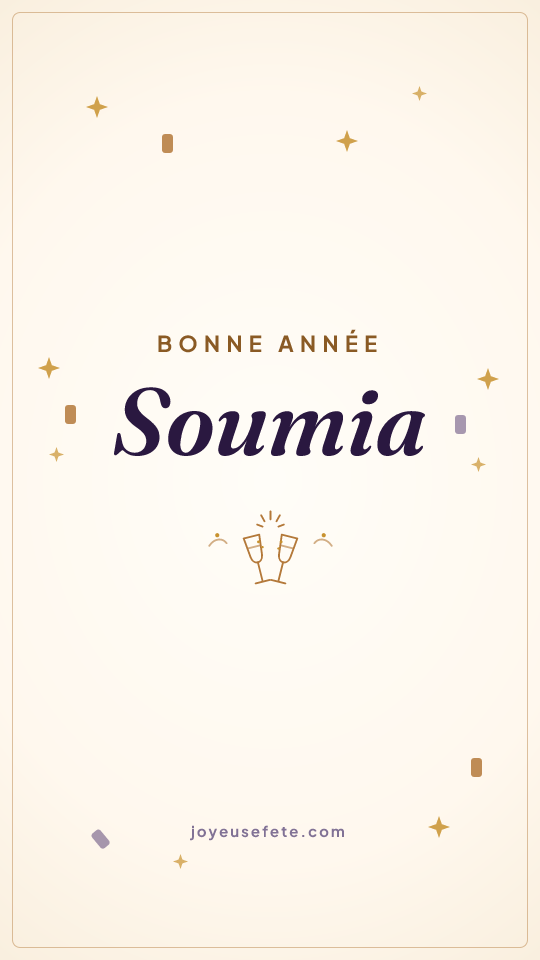 Image « Bonne année Soumia » au format story