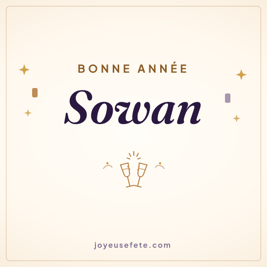 Image carrée « Bonne année Sowan » pour WhatsApp