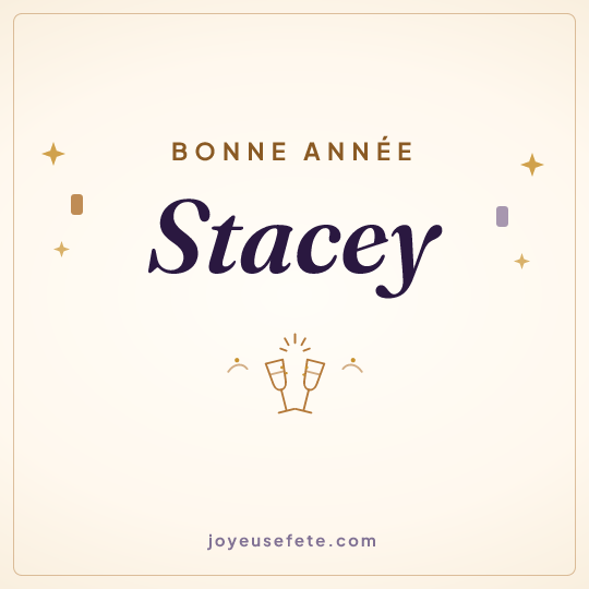 Image carrée « Bonne année Stacey » pour WhatsApp