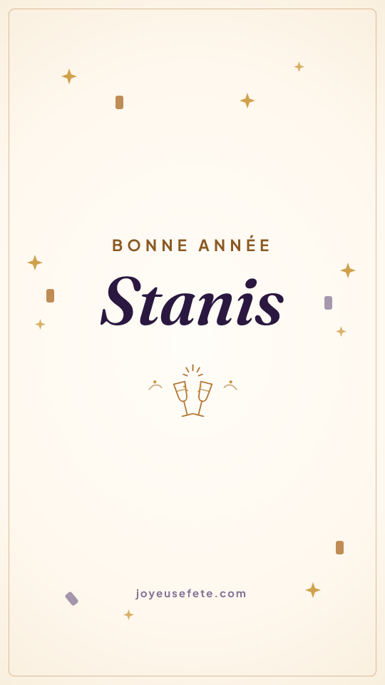 Image « Bonne année Stanis » au format story
