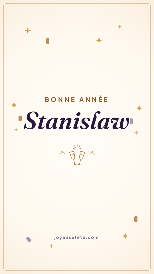 Image « Bonne année Stanislaw » au format story